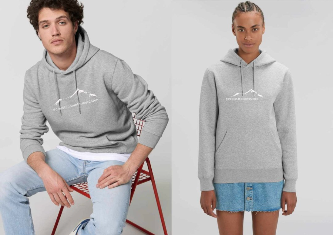 Unisex Hoodie Bio #dreistundhintermgrünten